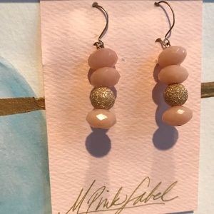 Peach Jasper and gold earrings